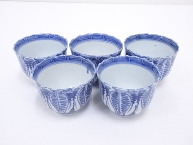 明治期　伊万里焼　染付向付5客